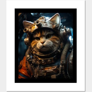 Cat Astronaut Outer Space Art Posters and Art